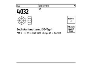 4043952464199 - - Sechskantmutter iso 4032 M39 10 5 Stück