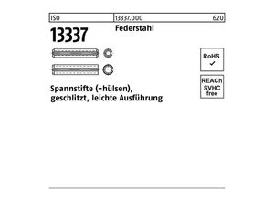 4043952611562 - Spannstifthülse ISO 13337 geschlitzt 2x 4 Federstahl leichte Ausf 200 Stück