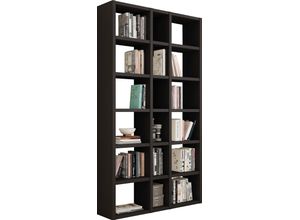 4044341225889 - Regal FIF MÖBEL TORO Regale Gr B H T 1196 cm x 2213 cm x 332 cm 18 St offene Fächer braun (schwarzbraun eiche) Bücherregal Standregal Standregale