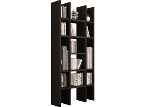 4044341225940 - Regal FIF MÖBEL TORO Regale Gr B H T 996 cm x 2213 cm x 332 cm 13 St offene Fächer braun (schwarzbraun eiche) Bücherregal Standregal Standregale