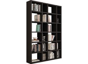 4044341226107 - Regal FIF MÖBEL TORO Regale Gr B H T 145 cm x 2213 cm x 332 cm 24 St offene Fächer braun (schwarzbraun eiche) Bücherregal Standregal Standregale