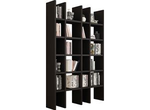 4044341226145 - Regal FIF MÖBEL TORO Regale Gr B H T 145 cm x 2213 cm x 332 cm 20 St offene Fächer braun (schwarzbraun eiche) Bücherregal Standregal Standregale