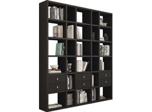 4044341226244 - Regal FIF MÖBEL TORO Regale Gr B H T 1904 cm x 2213 cm x 332 cm 27 St offene Fächer braun (schwarzbraun eiche) Bücherregal Standregal Standregale