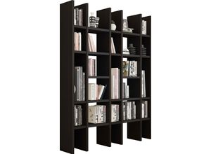 4044341226268 - Regal FIF MÖBEL TORO Regale Gr B H T 1704 cm x 2213 cm x 332 cm 22 St offene Fächer braun (schwarzbraun eiche) Bücherregal Standregal Standregale