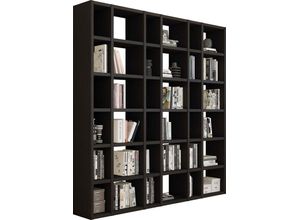 4044341226428 - Regal FIF MÖBEL TORO Regale Gr B H T 2158 cm x 2213 cm x 332 cm 36 St offene Fächer braun (schwarzbraun eiche) Bücherregal Standregal Standregale