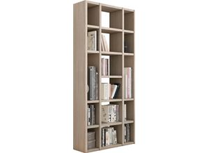 4044341233884 - Regal FIF MÖBEL TORO Regale Gr B H T 996 cm x 2213 cm x 332 cm 16 St offene Fächer braun (eiche sonoma dekor) Bücherregal Standregal Büroregal Standregale