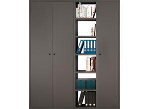 4044341246259 - Regal FIF MÖBEL TORO Regale Gr B H T 2304 cm x 2212 cm x 332 cm grau (grau matt) Bücherregal Standregal Büroregal Standregale