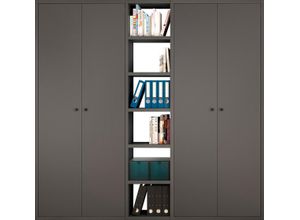 4044341246266 - Regal FIF MÖBEL TORO Regale Gr B H T 140 cm x 2212 cm x 332 cm grau (grau matt) Bücherregal Standregal Büroregal Standregale