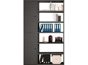 4044341246501 - Regal FIF MÖBEL TORO Regale Gr B H T 140 cm x 2212 cm x 332 cm grau (grau matt) Büroregal Standregal Bücherregal Standregale