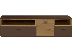 4044393289358 - Lowboard MÄUSBACHER Frame Sideboards Gr B H T 197 cm x 54 cm x 41 cm braun (lava matt asteichefarben) Lowboards Breite 197 cm