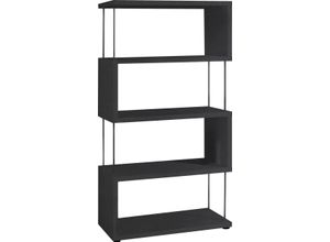 4044393306864 - Standregal MÄUSBACHER Big System Office Regale Gr B H T 66 cm x 126 cm x 33 cm 4 St schwarz (schwarzstahl) Standregale Breite 66 cm