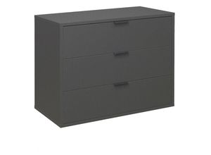 4044393320808 - - Kommode Schubladenkommode Sideboard ca 81 x 67 x 45 cm Möbelgleiter Anthrazit