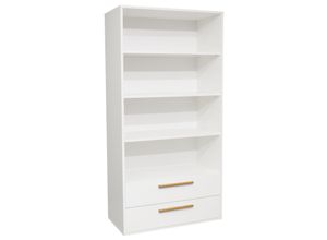 4044393333280 - LIVIN Standregal LIVIN LINDOS (BHT 92x197x45 cm) BHT 92x197x45 cm weiß Regal Bücherregal Bücherregal Schuhregal