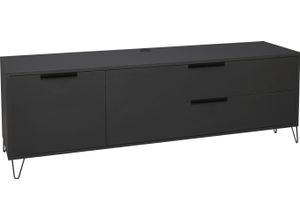 4044393343142 - Lowboard MÄUSBACHER Bonnie Sideboards Gr B H T 168 cm x 60 cm x 45 cm 1 grau (anthrazit matt lack) Lowboards Breite 168 cm mit Drahtgestell