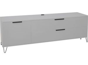 4044393343159 - Lowboard MÄUSBACHER Bonnie Sideboards Gr B H T 168 cm x 60 cm x 45 cm 1 grau (kreidegrau matt lack) Lowboards Breite 168 cm mit Drahtgestell