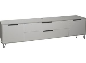 4044393343265 - Lowboard MÄUSBACHER Bonnie Sideboards Gr B H T 216 cm x 60 cm x 45 cm 1 grau (kreidegrau matt lack) Lowboards Breite 216 cm mit Drahtgestell