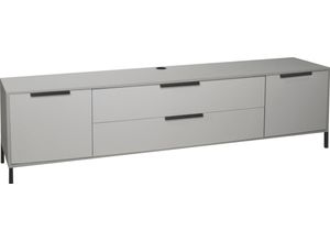 4044393343296 - Lowboard MÄUSBACHER Bonnie Sideboards Gr B H T 216 cm x 60 cm x 45 cm 1 grau (kreidegrau matt lack) Lowboards Breite 216 cm mit Quadratgestell