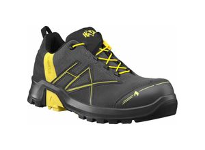 4044465472718 - Sicherheitsschuh connexis Safety+ Größe 11 (46) grau gelb en iso 203452011 Veloursleder Textil - Haix