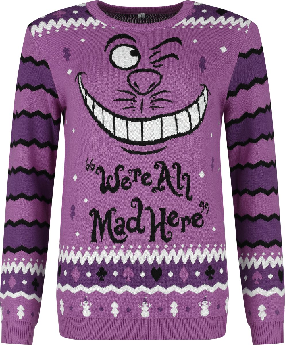 4044583003276 - Grinsekatze - Were All Mad Here Weihnachtspullover multicolor in M