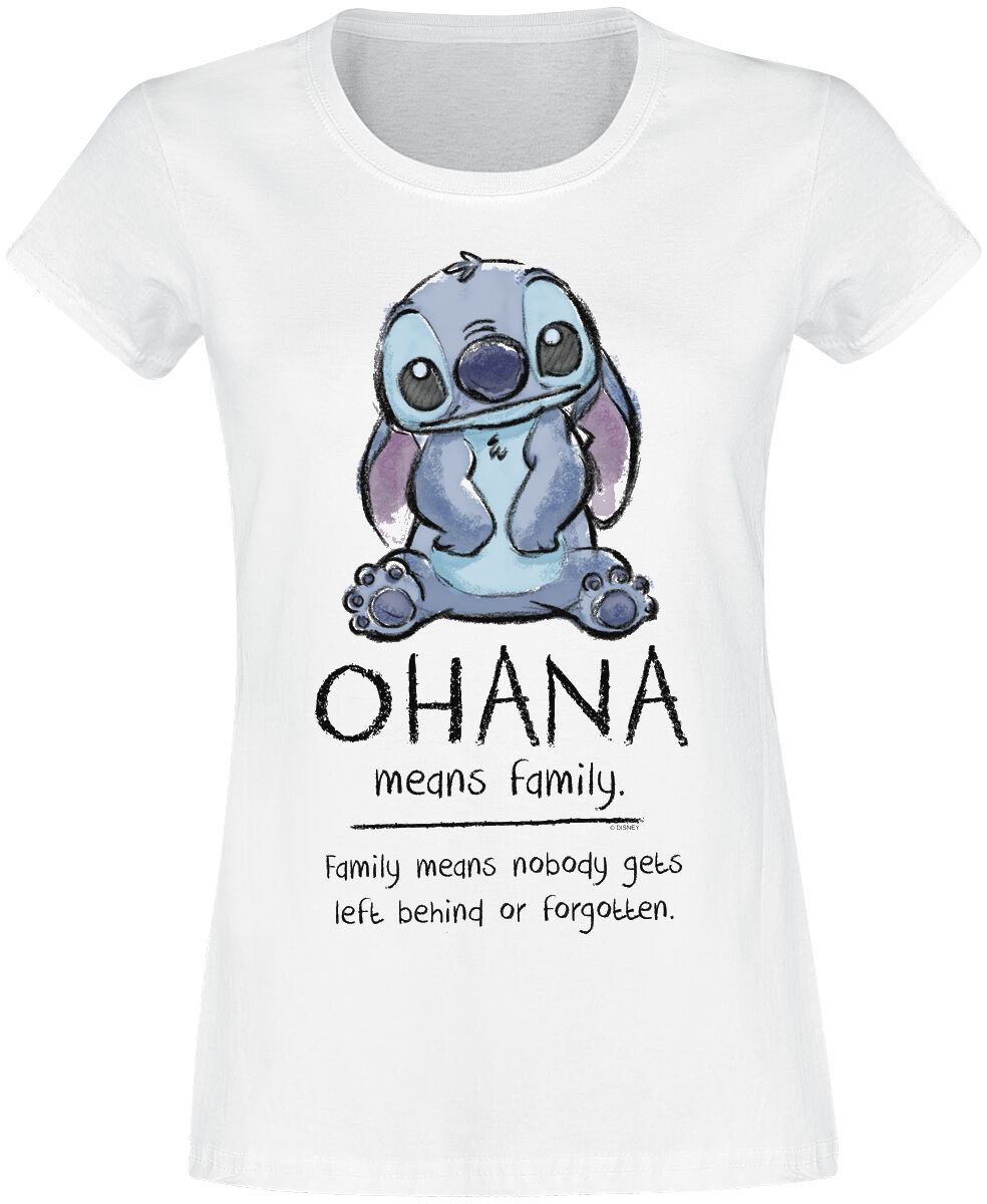 4044583506081 - Ohana Means Family T-Shirt weiß in XS