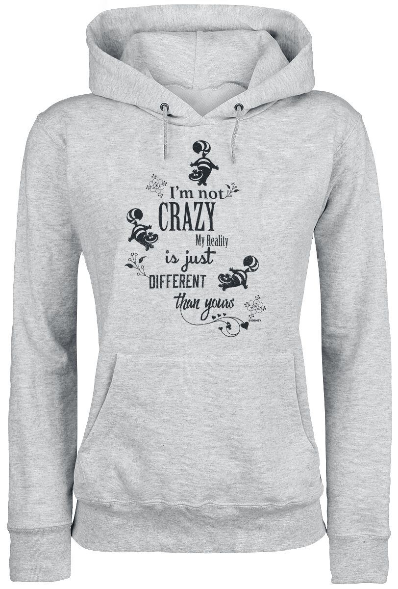 4044583571966 - Grinsekatze - Im Not Crazy Kapuzenpullover grau meliert in M 4044583571966 - Grinsekatze - Im Not Crazy Kapuzenpullover grau meliert in M