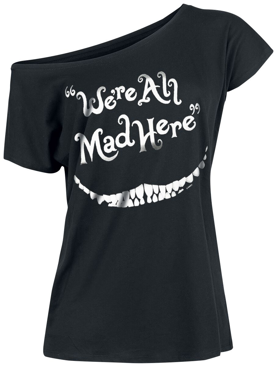 4044583707914 - Grinsekatze - Were All Mad Here T-Shirt schwarz in S