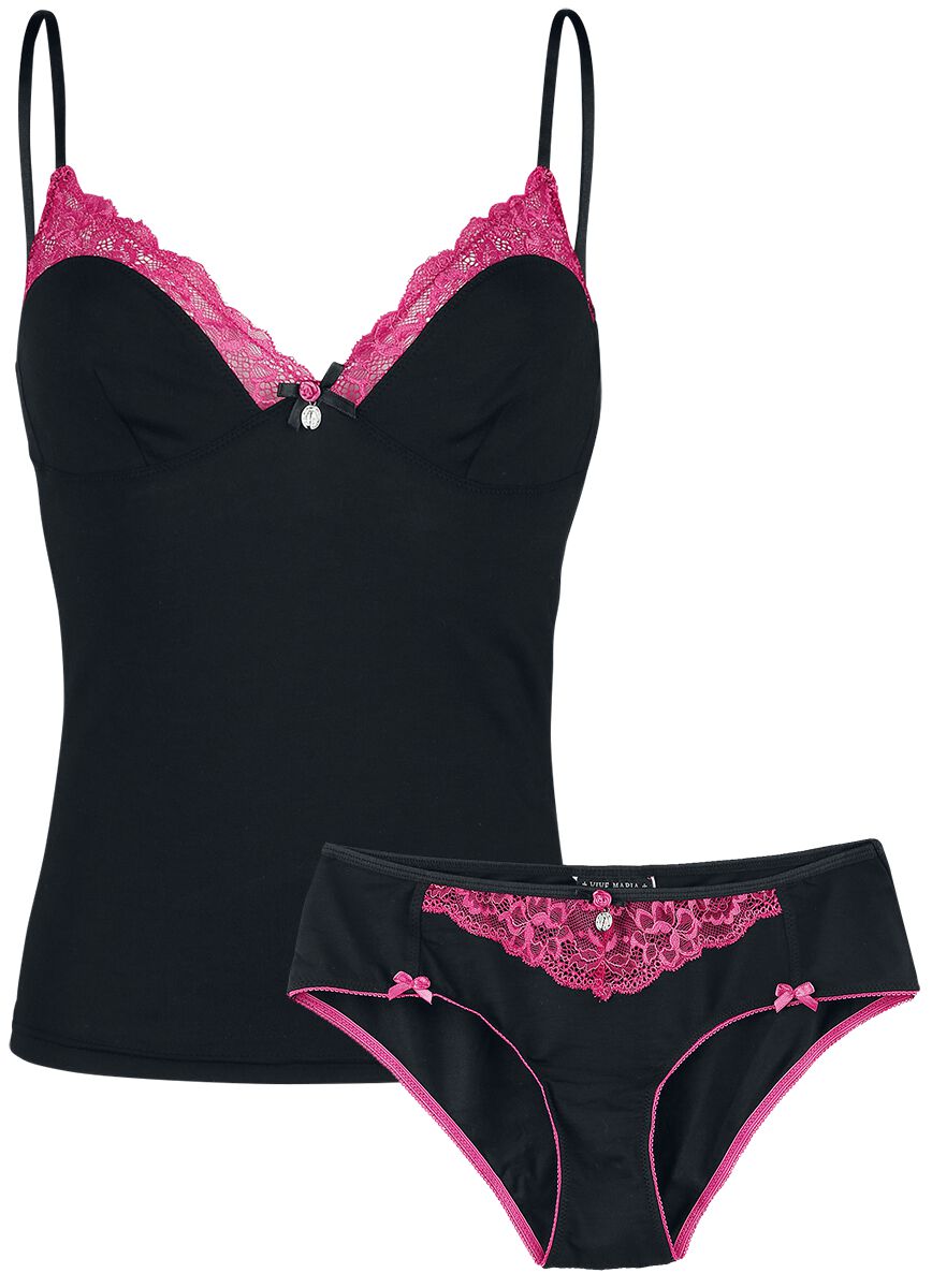 4044583797335 - Sugar Ladies Set Wäsche-Set schwarz pink in XXL