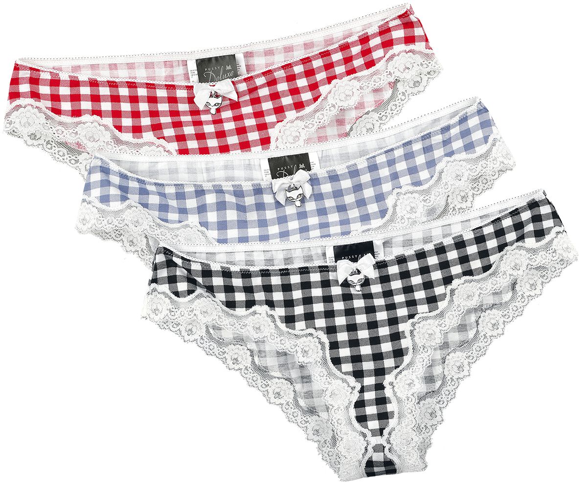 4044583827957 - Plaid 3er Set Panties Panty-Set multicolor in XXL