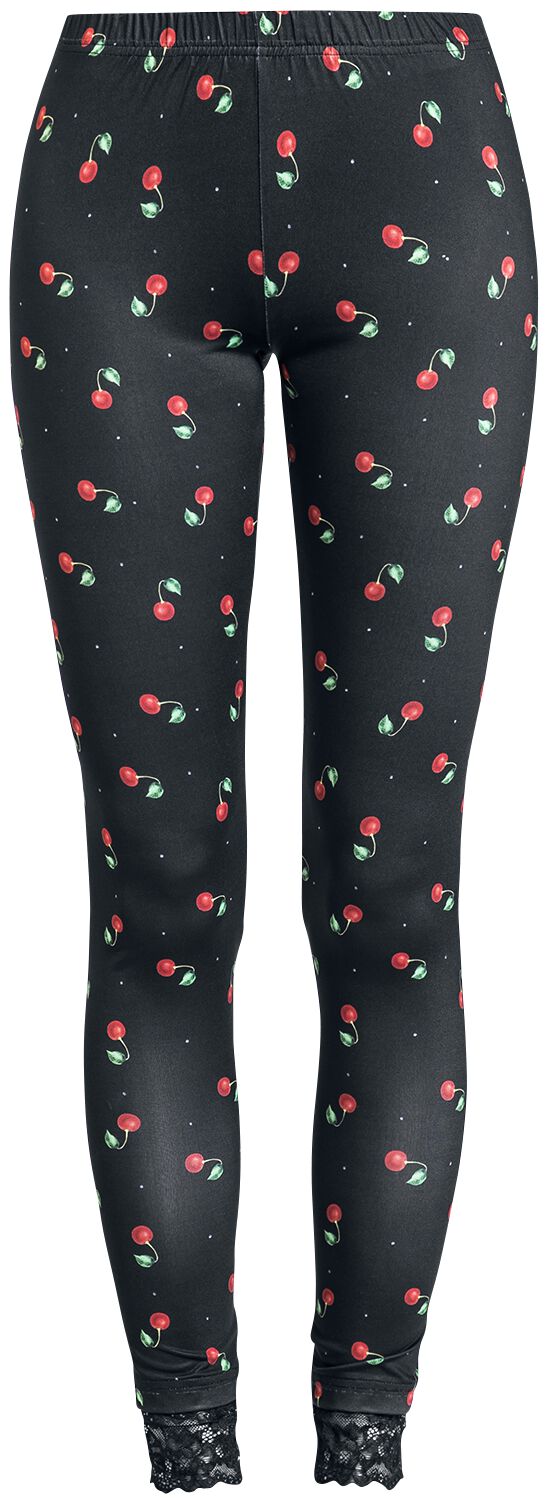 4044583889771 - Cherries Leggings Leggings schwarz rot in XL