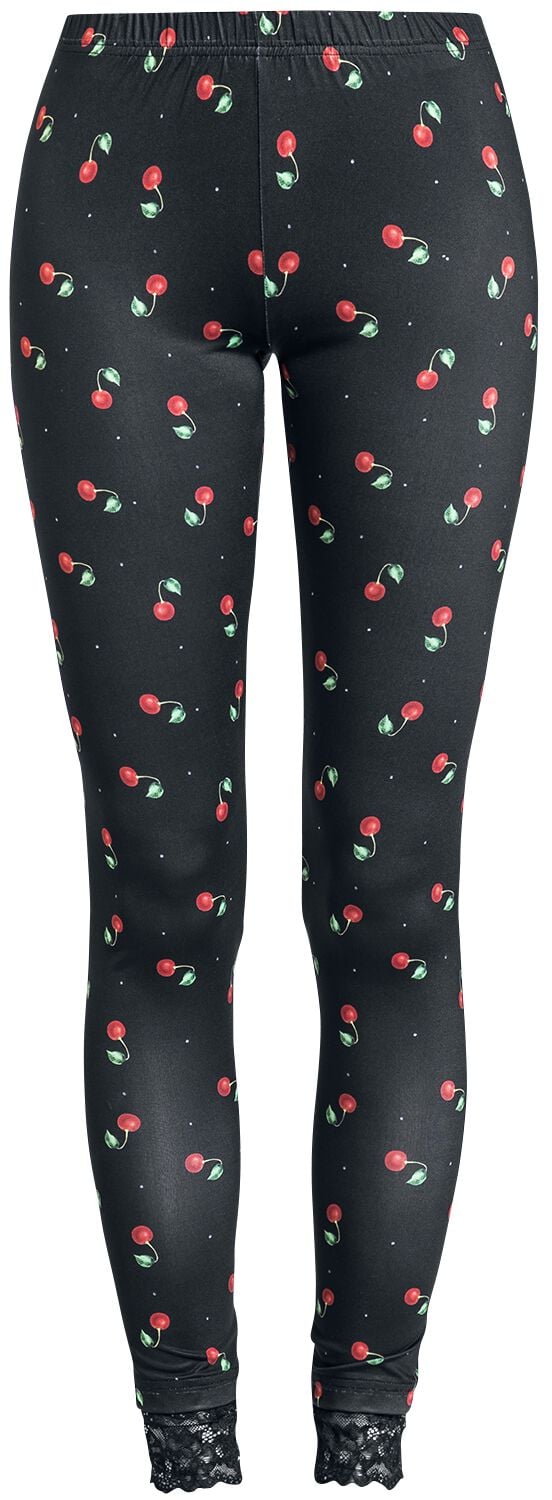 4044583889788 - Cherries Leggings Leggings schwarz rot in XXL