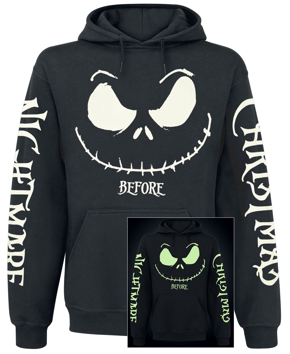 4044583978307 - Jack Face - Glow in the dark Kapuzenpullover schwarz in L