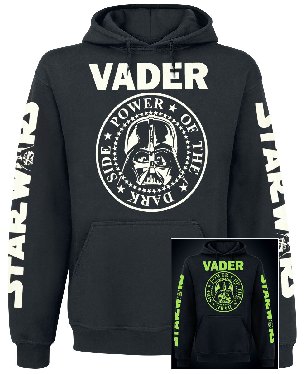4044583978352 - Darth Vader - Lets Go - Glow In The Dark Kapuzenpullover schwarz in S