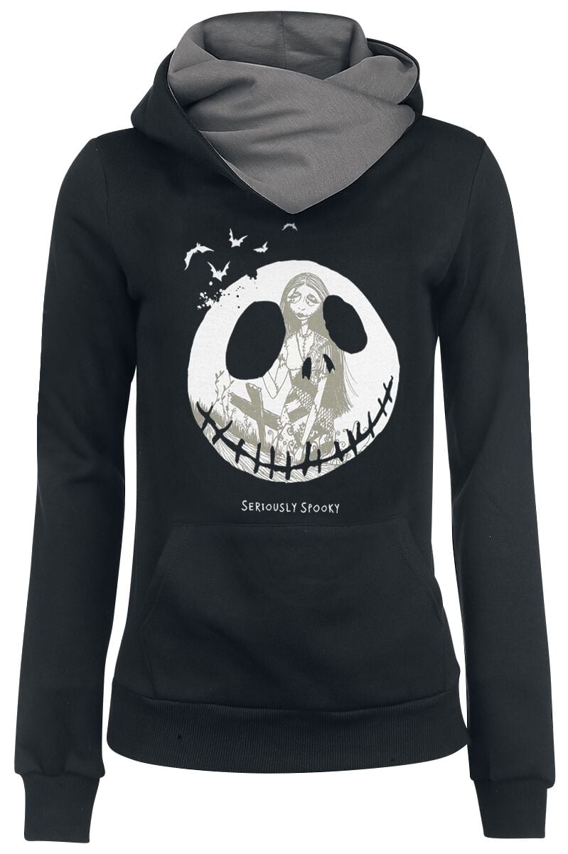 4044583992136 - Jack Skellington & Sally - Seriously Spooky Kapuzenpullover schwarz grau in M