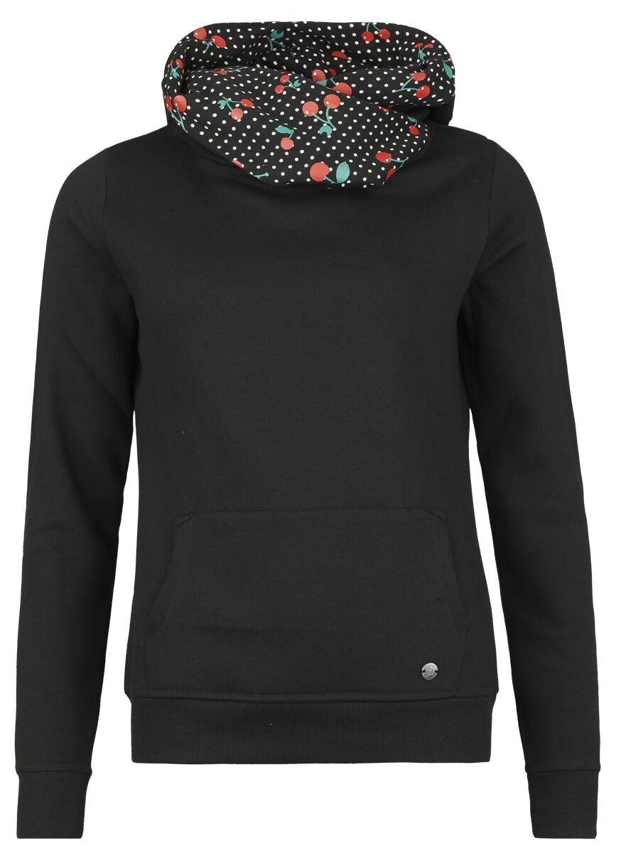 4044583993140 - Special Cherries Shawl Hoodie & Hairband Kapuzenpullover schwarz in M 4044583993140 - Special Cherries Shawl Hoodie & Hairband Kapuzenpullover schwarz in M