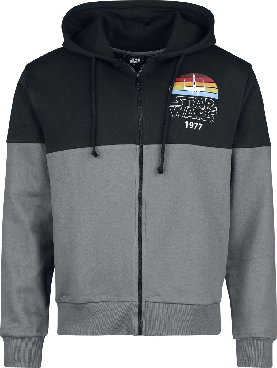 4044583993560 - X- Wing - 1977 Kapuzenjacke grau schwarz in L