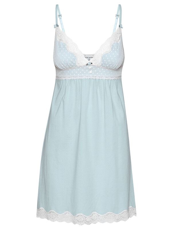 4044583994130 - My Nostalgia Negligee Nachthemd blau weiß in XL