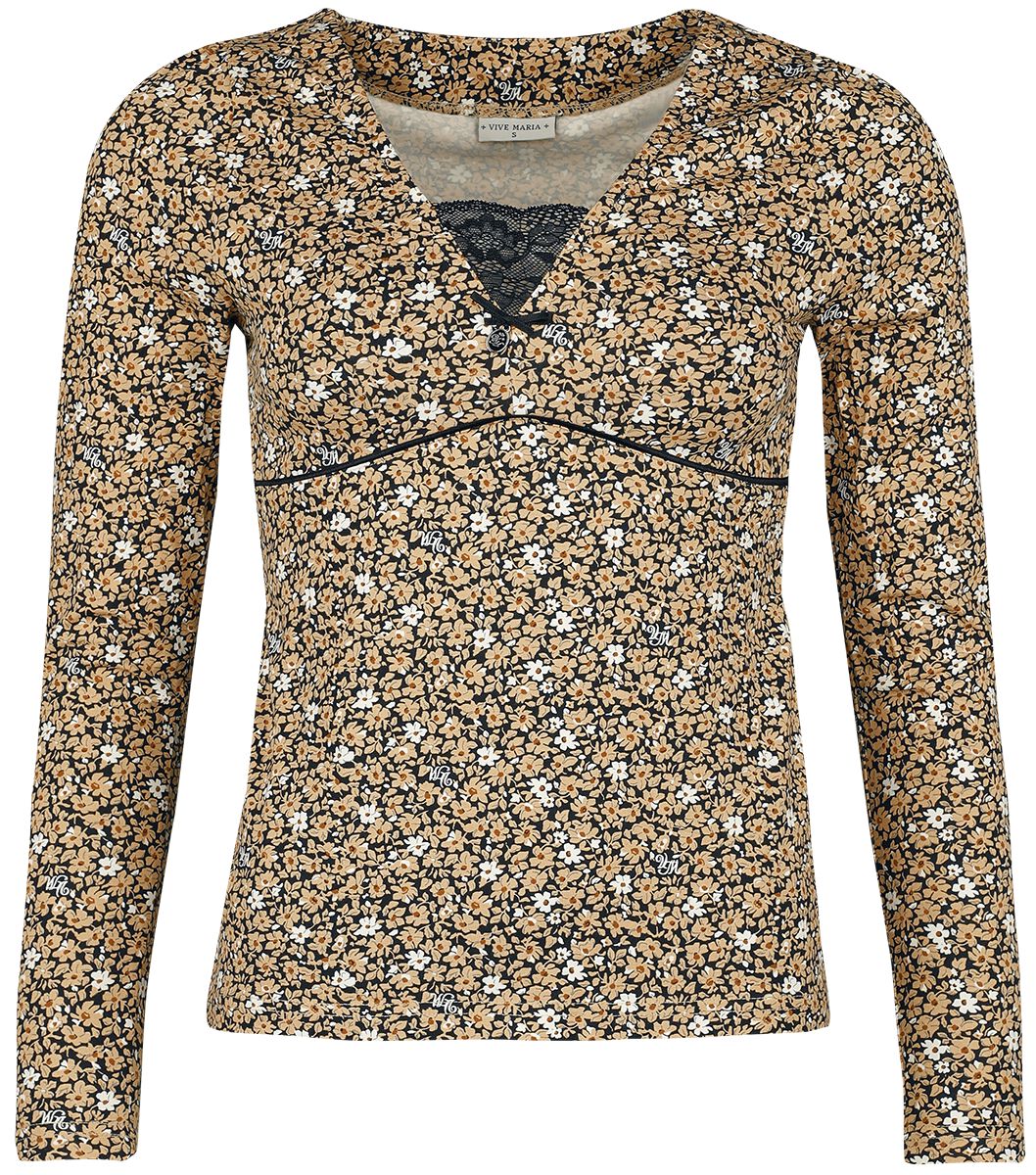 4044583996523 - Golden Flower Shirt Langarmshirt multicolor in XXL