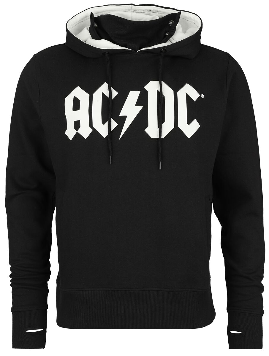 4044584000205 - AC DC Logo Kapuzenpullover schwarz weiß in S