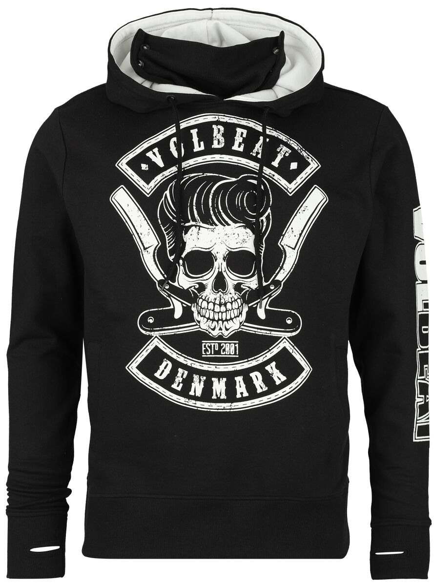 4044584000328 - Denmark Skull Kapuzenpullover schwarz in S