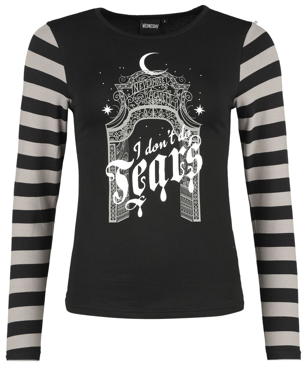 4044584001417 - I Dont Do Tears Langarmshirt grau schwarz in S