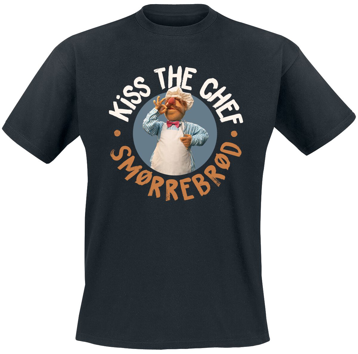 4044584041284 - Kiss The Chef - Smorrebrod T-Shirt schwarz in M