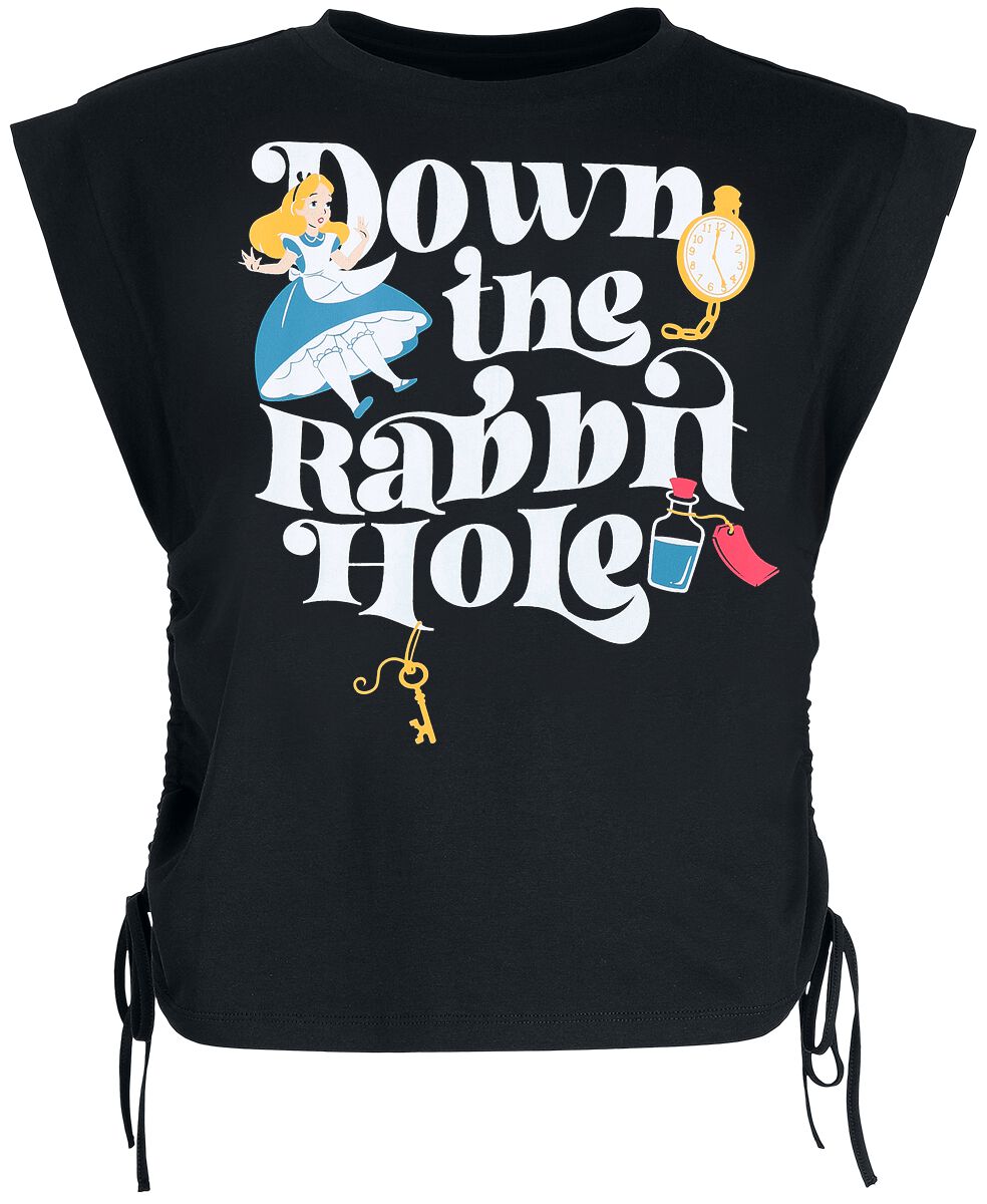 4044584045602 - Down The Rabbithole Top schwarz in XL 4044584045602 - Down The Rabbithole Top schwarz in XL