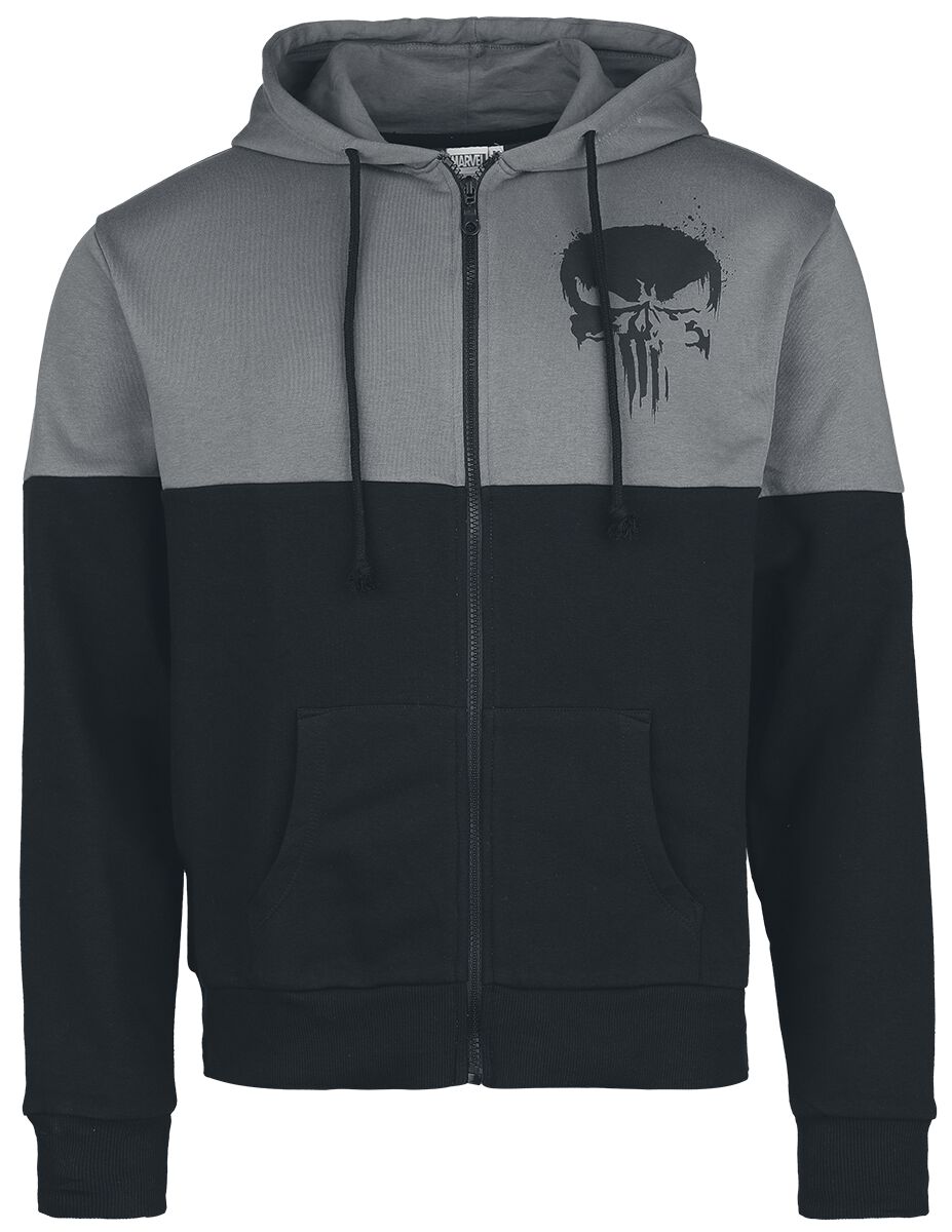 4044584055182 - Skull Kapuzenjacke schwarz grau in S