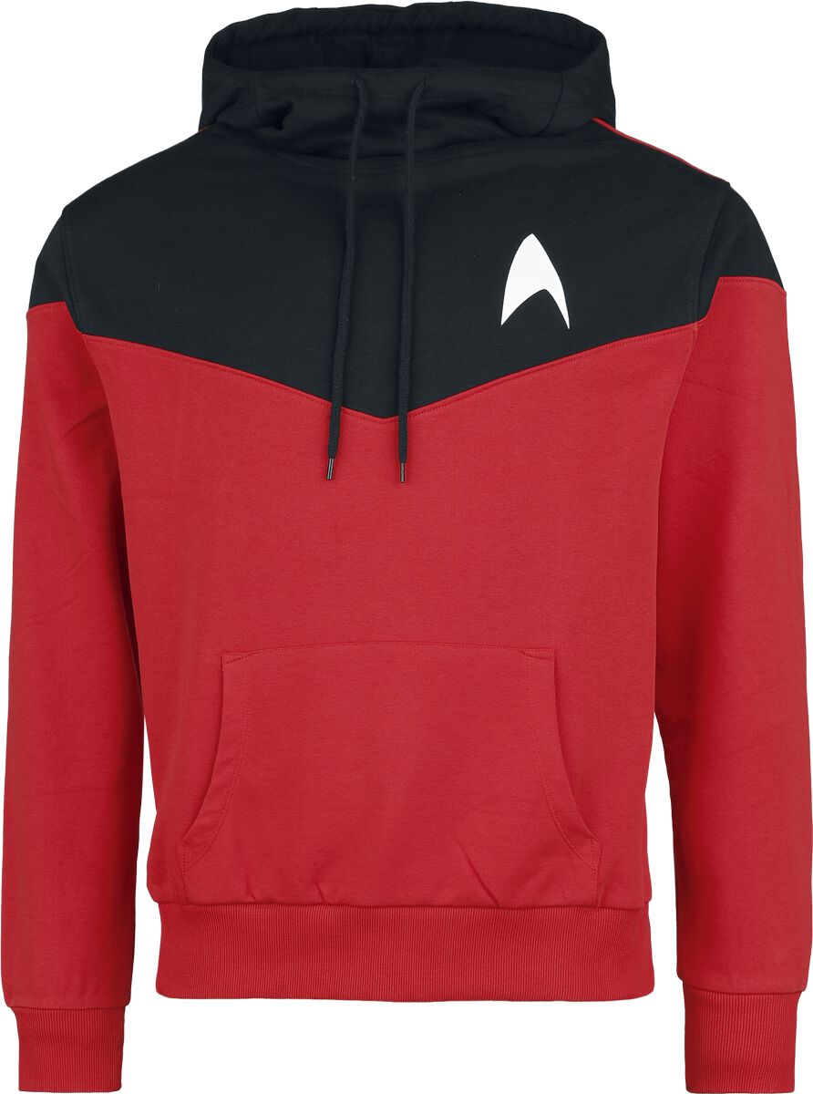 4044584055526 - Starfleet Command Kapuzenpullover schwarz rot in S