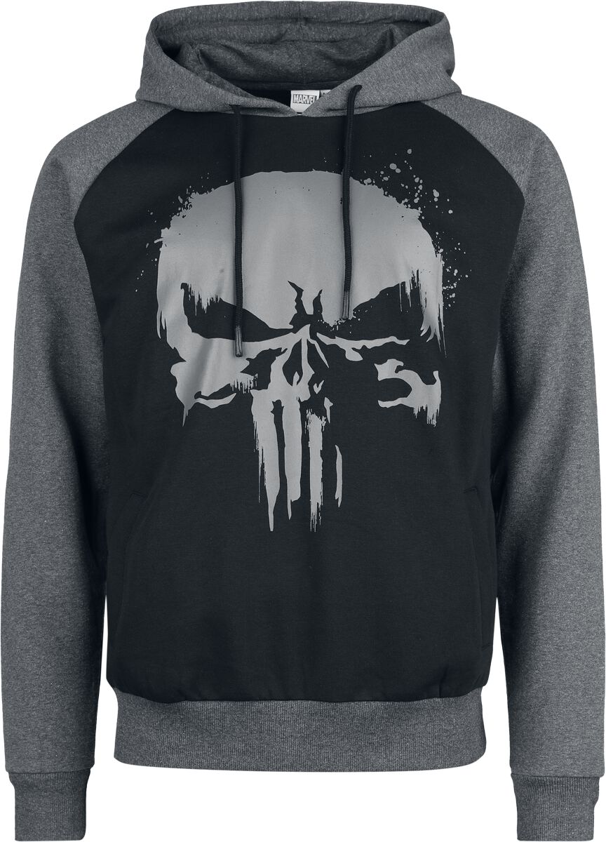 4044584056967 - Skull Kapuzenpullover schwarz grau in S