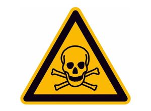 4044589005564 - Safetymarking - Warnschild Warnung vor giftigen Stoffen Totenkopf mit gekreuzten Knochen Schild 200 mm - gelb