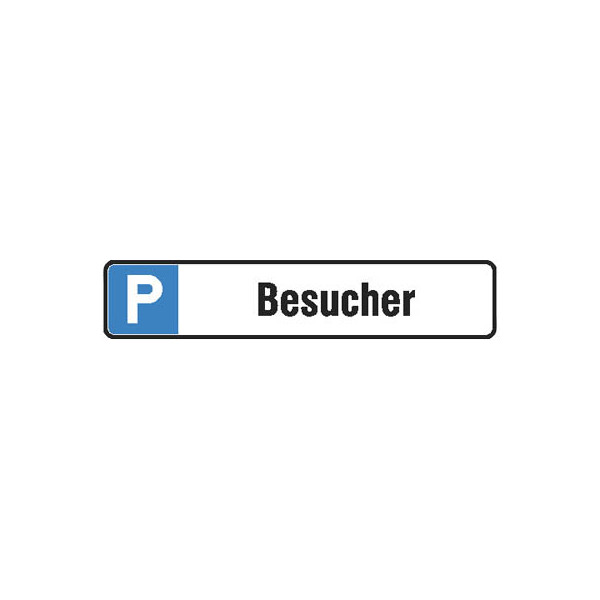 4044589016331 - Hinweisschild Schild P Besucher 52x11cm Alu 52 cm x 11 cm P Besucher