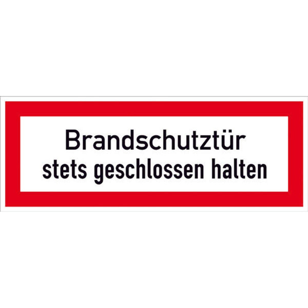 4044589029027 - Brandschutzaufkleber Schild Brandschtür stgehal 297 cm x 105 cm Brandschutztür stets geschlossen ha