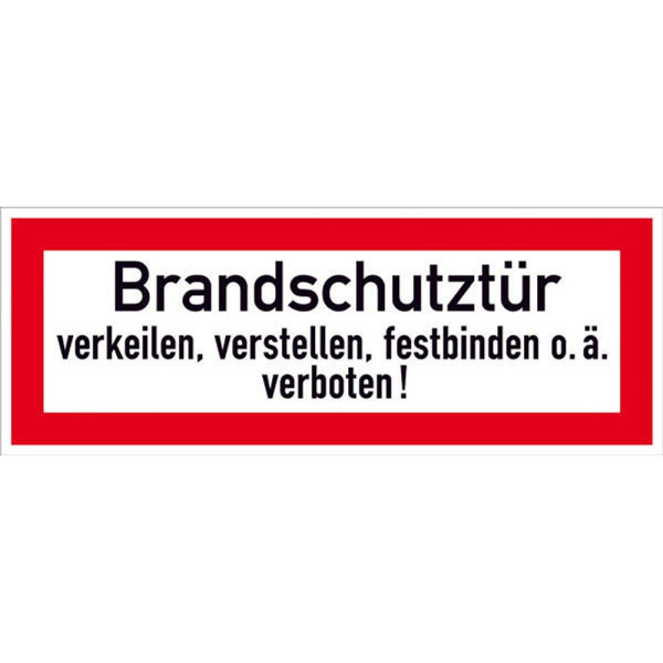 4044589029041 - Brandschutzaufkleber Brandschutztür verkeilen verstellen festbindenoä verboten! rechteckig 297 x 105 cm