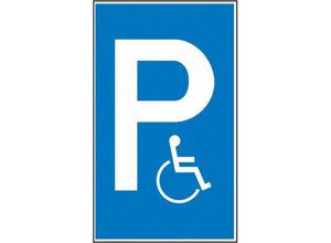 4044589042941 - Parkplatzschild Symbol p Symbol Rollstuhlfahrer 250 x 400 mm Polystrol - Safetymarking